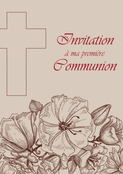 Invitation florale pour une communion